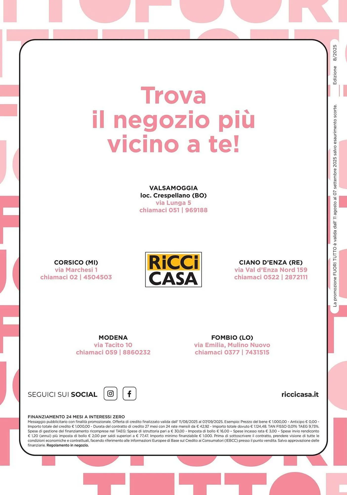 Volantino Ricci Casa da 18 agosto a 7 settembre di 2025 - Pagina del volantino 16