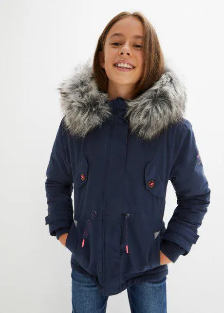 Parka invernale con ecopelliccia