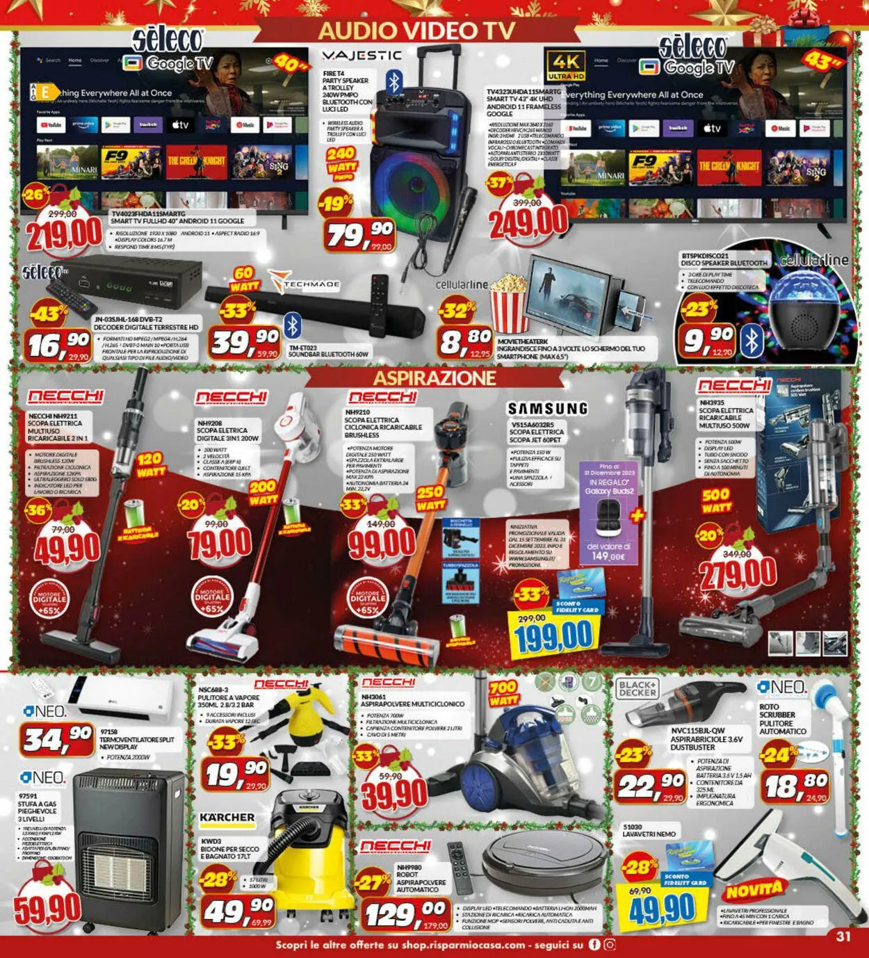 Risparmio Casa Volantino attuale da 25 novembre a 17 dicembre di 2023 - Pagina del volantino 31