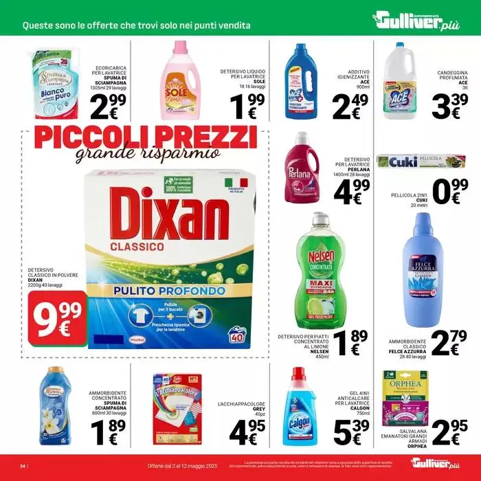 Piccoli prezzi da 2 maggio a 12 maggio di 2025 - Pagina del volantino 34