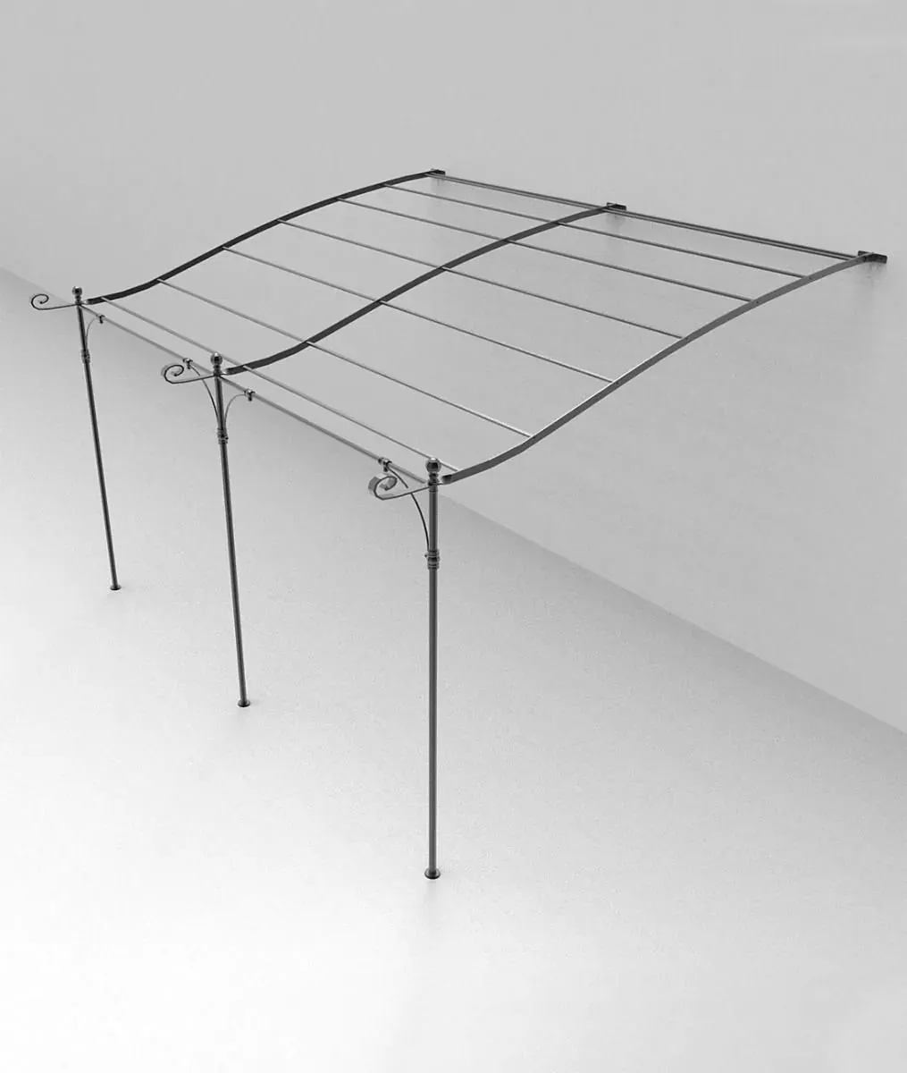 Pergola Solaire addossata curva