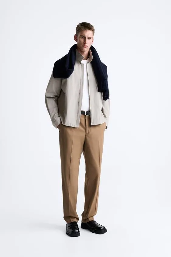 PANTALONI CHINO MISTO LANA