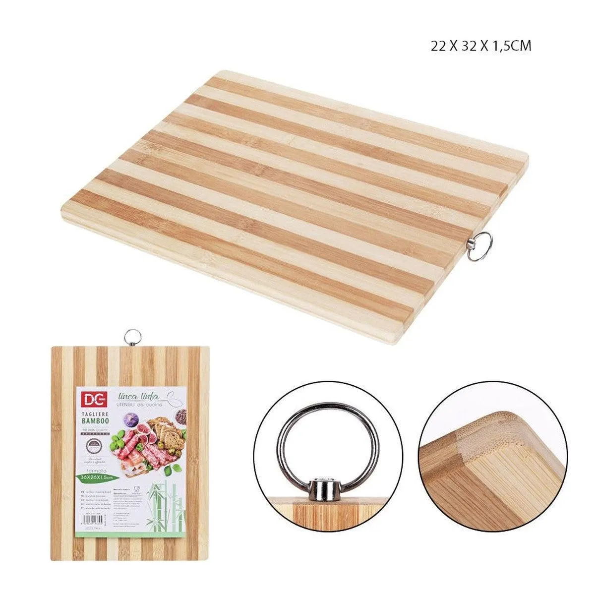 Dc Bamboo Cutting Board 22X32X15Cm