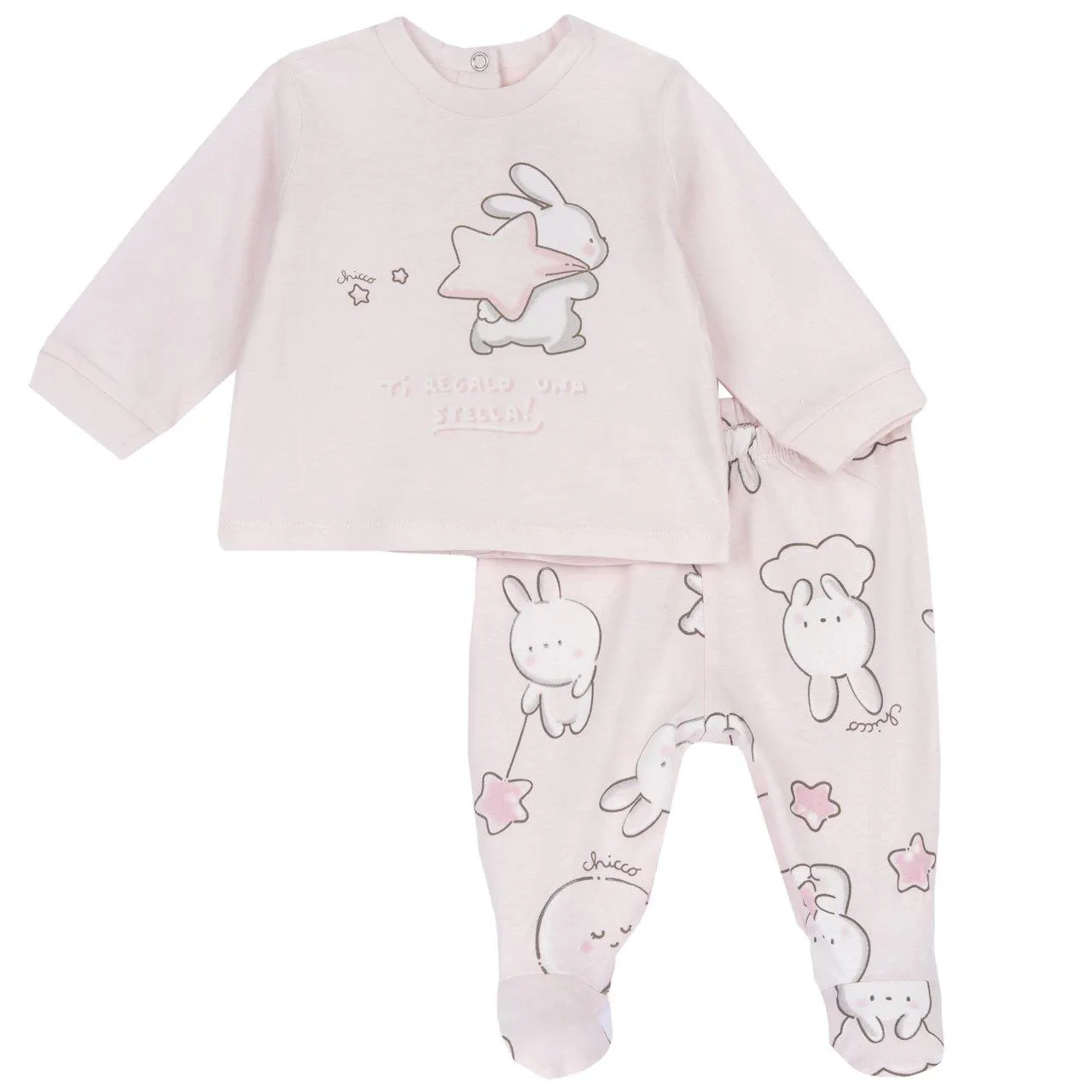 Completo maglia e pantaloni con piedini