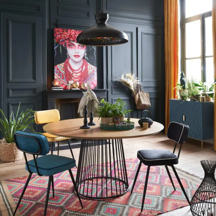 Statue pappagalli écru e neri, H 51 cm (x2)