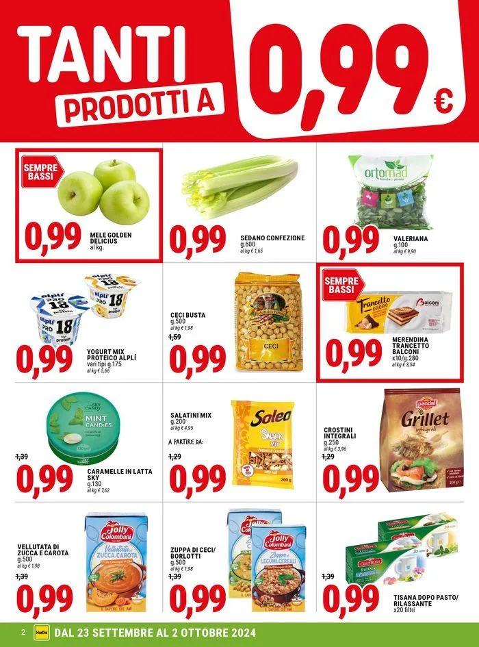 Tanti prodotti a 0.99€ da 23 settembre a 2 ottobre di 2024 - Pagina del volantino 2