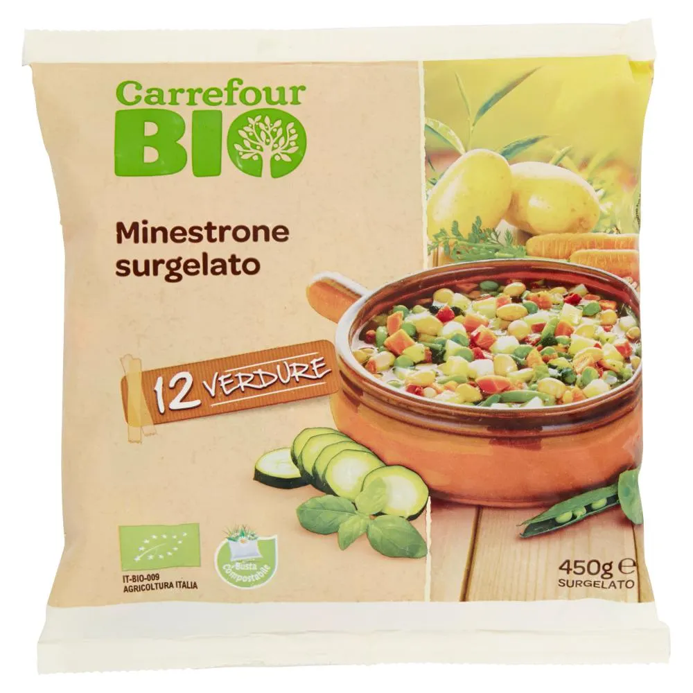 Carrefour Bio Minestrone surgelato 450 g