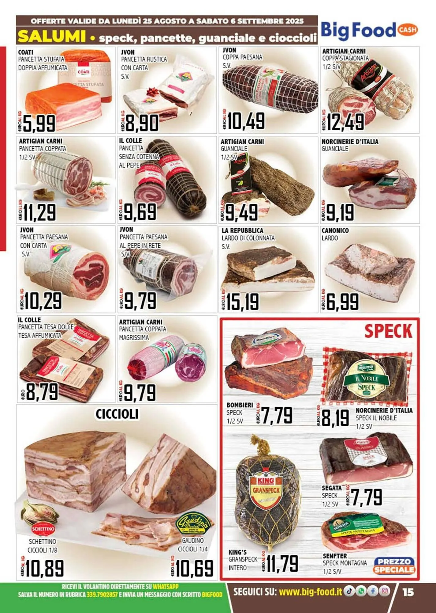 Volantino Big Food da 25 agosto a 6 settembre di 2025 - Pagina del volantino 15