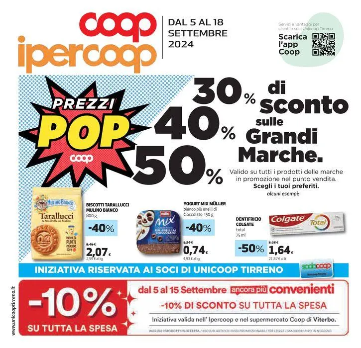 30%40%50% di sconto sulle grandi marche. da 22 agosto a 4 settembre di 2024 - Pagina del volantino 1