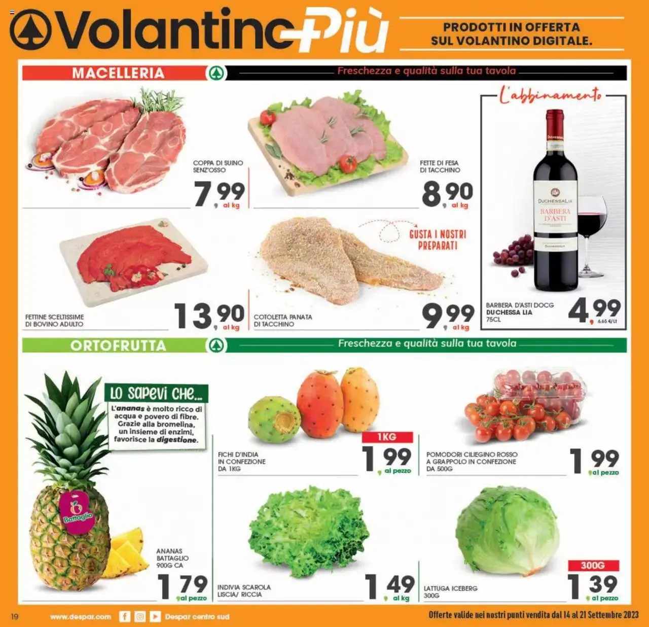 Volantino Eurospar da 14 settembre a 21 settembre di 2023 - Pagina del volantino 19