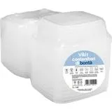 VIKIT 24 CONTENITORI DI BONTA' IN PP 1-2 PORZIONI CON COPERCHIO, FORNO A MICROONDE, FRIGO, FREEZER, ABBATTITORE +120°C -20°C 375 ML
