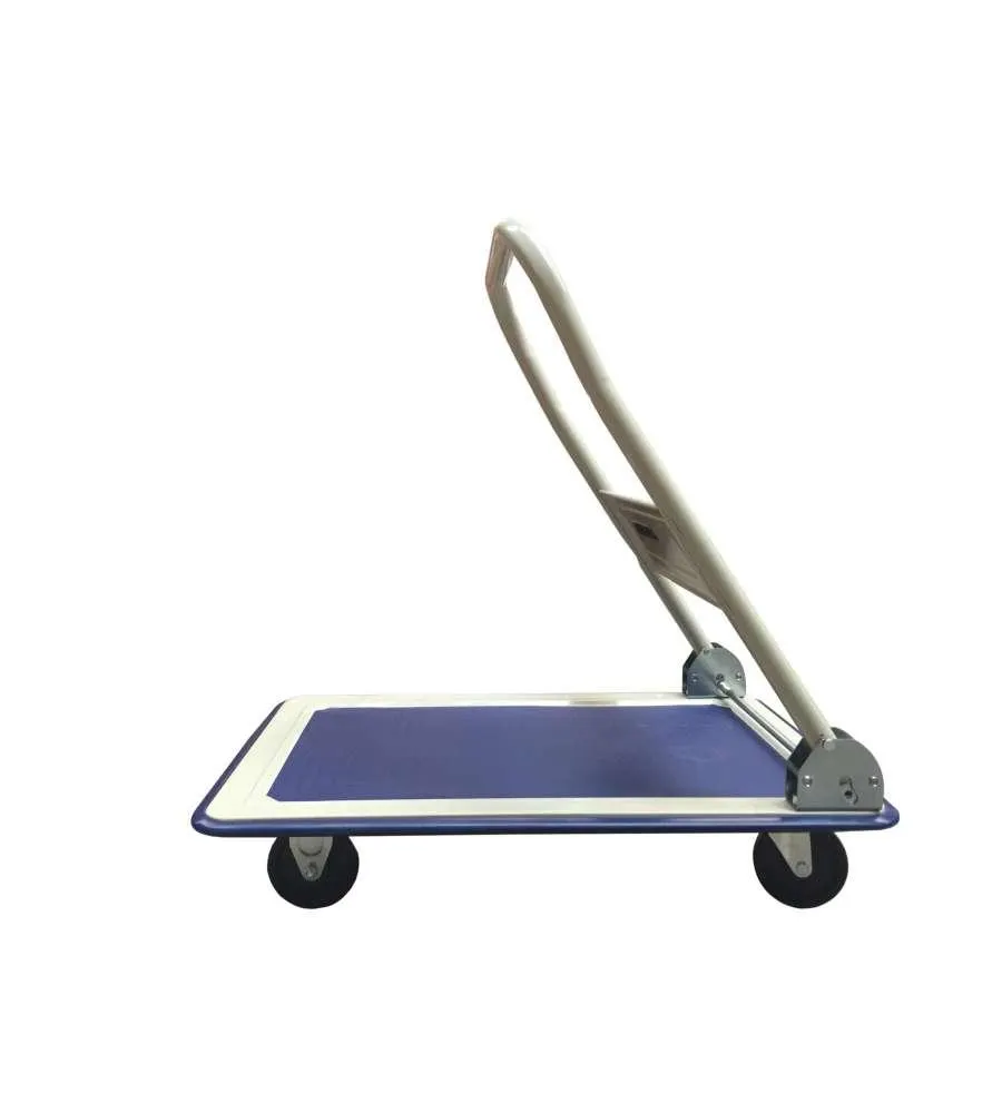 CARRELLO PIEGHEVOLE CON PIANALE E RUOTE PIROETTANTI INTERCAMBIABILI, 150 KG DI PORTATA