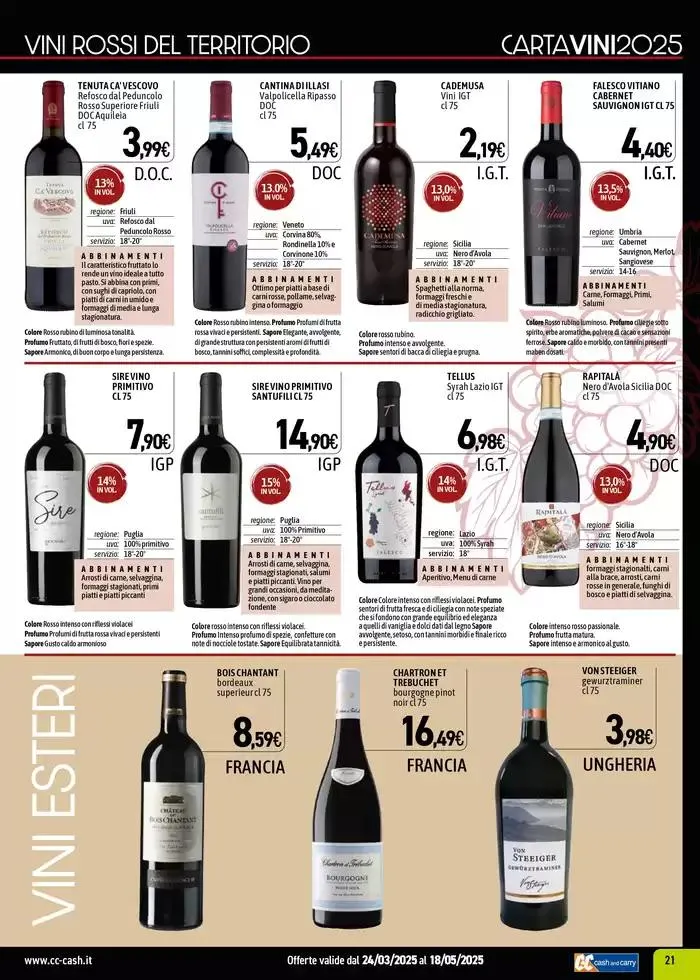 CARTA VINI da 7 aprile a 18 maggio di 2025 - Pagina del volantino 21