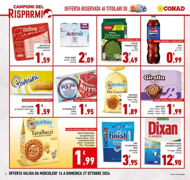Campioni del risparmio da 16 ottobre a 27 ottobre di 2024 - Pagina del volantino 2