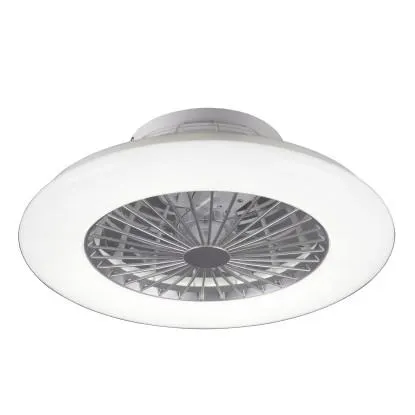 Plafoniera LED Stralsund con ventilatore 3500 lm CCT Ø 49 x 16 cm titano