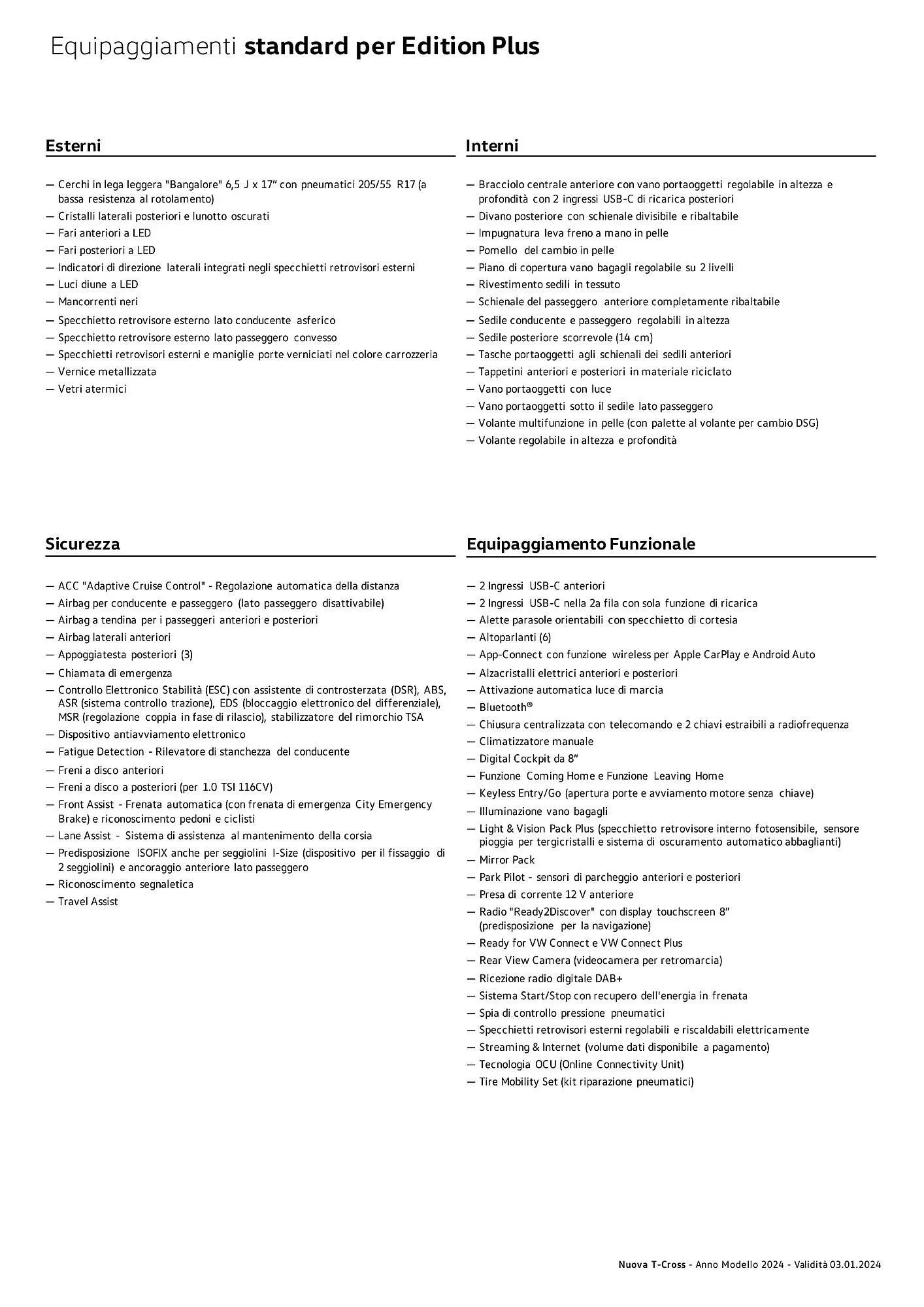 Volantino Volkswagen Nuova T‑Cross da 3 gennaio a 4 gennaio di 2025 - Pagina del volantino 10