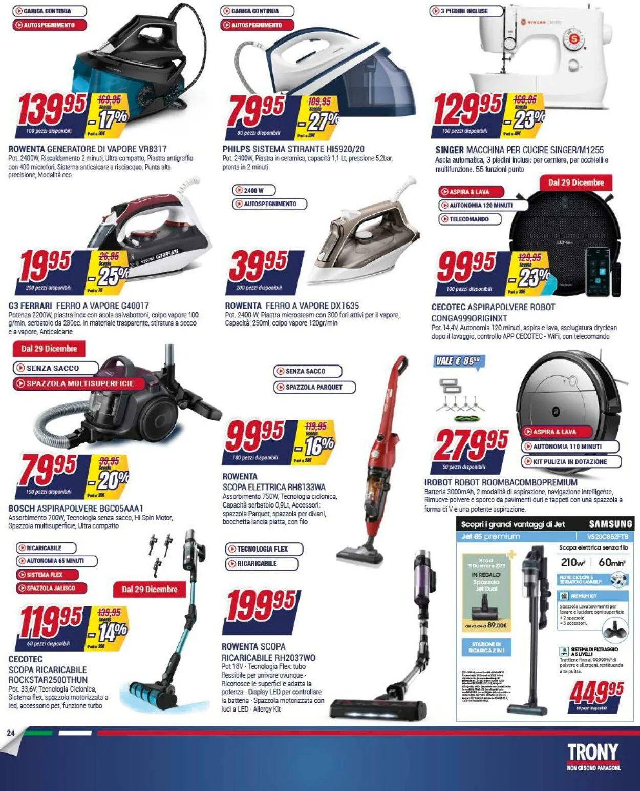 Trony - Palermo Volantino attuale da 27 dicembre a 17 gennaio di 2024 - Pagina del volantino 24