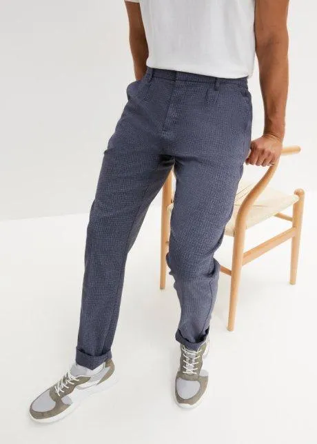 Pantaloni con pinces loose fit, tapered