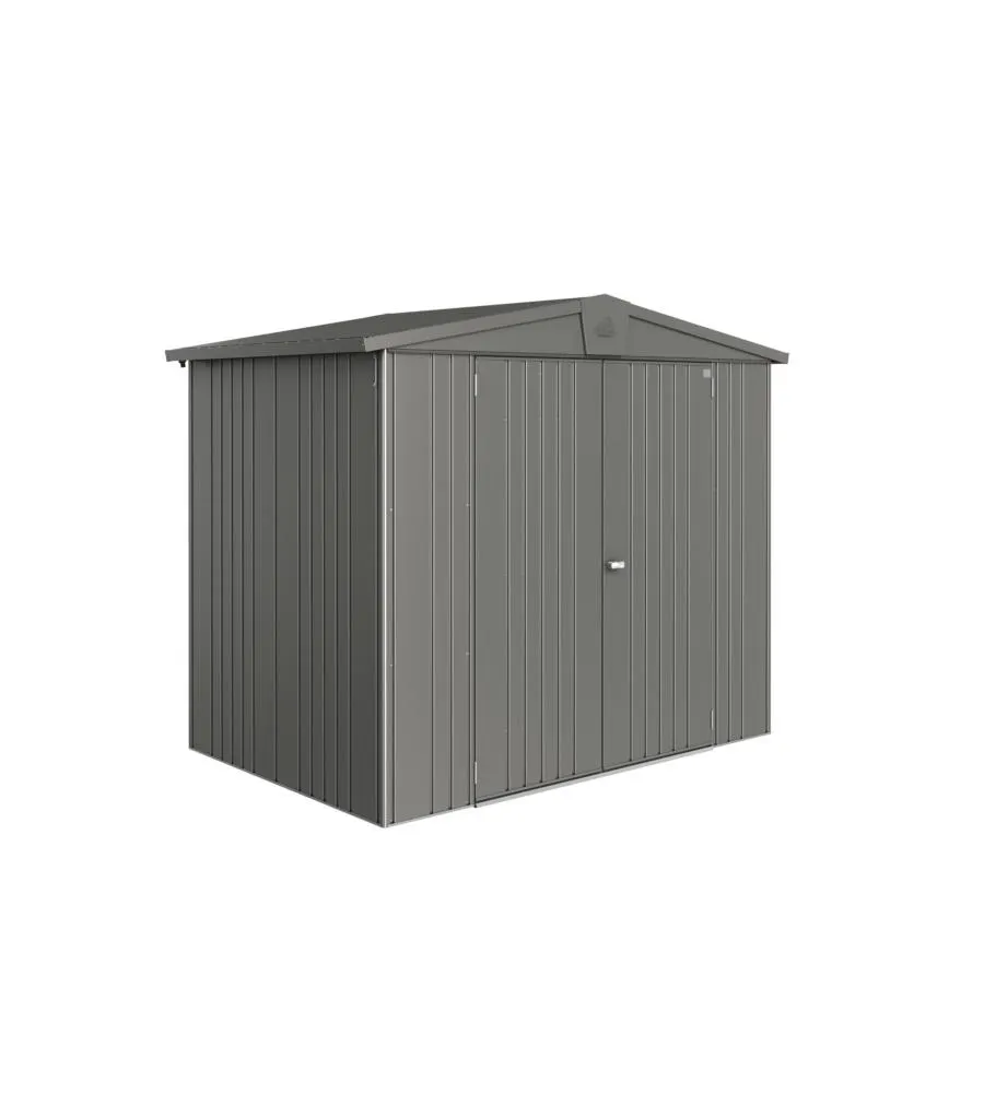 CASETTA EUROPA IN ACCIAIO ZINCATO "3" GRIGIO QUARZO CON PORTA A DUE BATTENTI 244 X 156 X 203H - BIOHORT. 22030