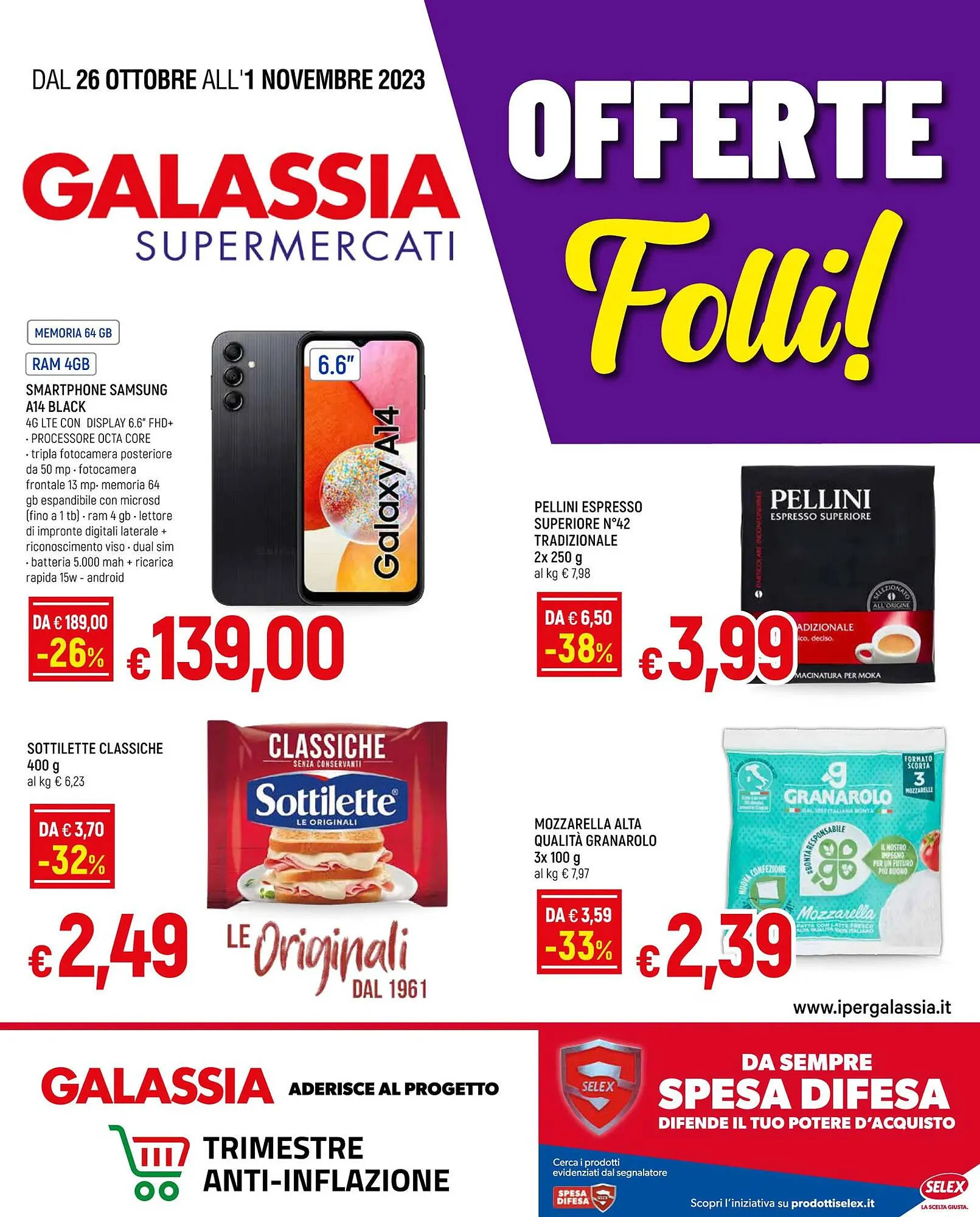 Volantino Galassia da 26 ottobre a 1 novembre di 2023 - Pagina del volantino 1