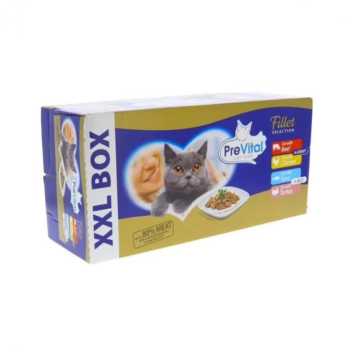 Prevital XXL Box selezione assortita per gatti 48 x 85 g