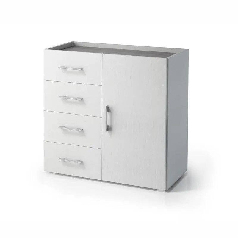 Cassettiera 1 Anta+4 Cassetti Palmarola Cemento