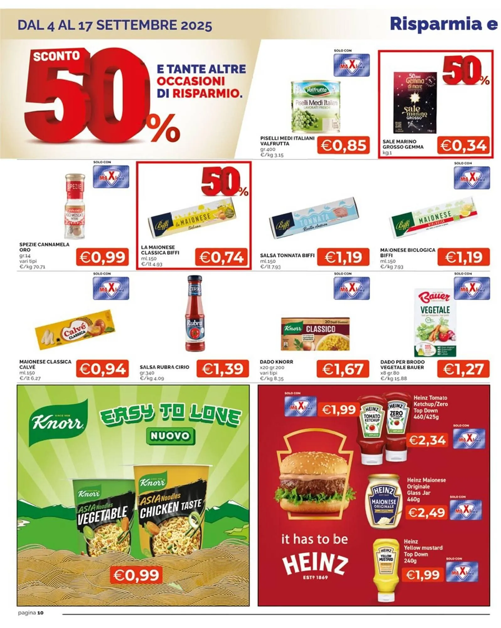 Volantino Maxisconto da 4 settembre a 17 settembre di 2025 - Pagina del volantino 10