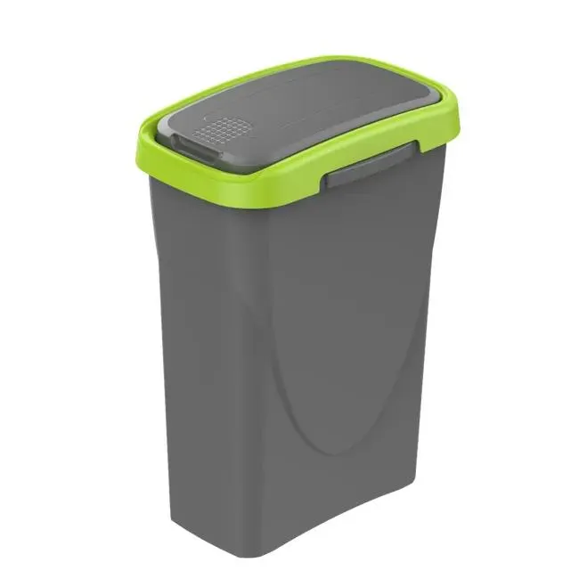 Pattumiera per raccolta differenziata Ecoswing Green Loop manuale grigio e verde 25 L