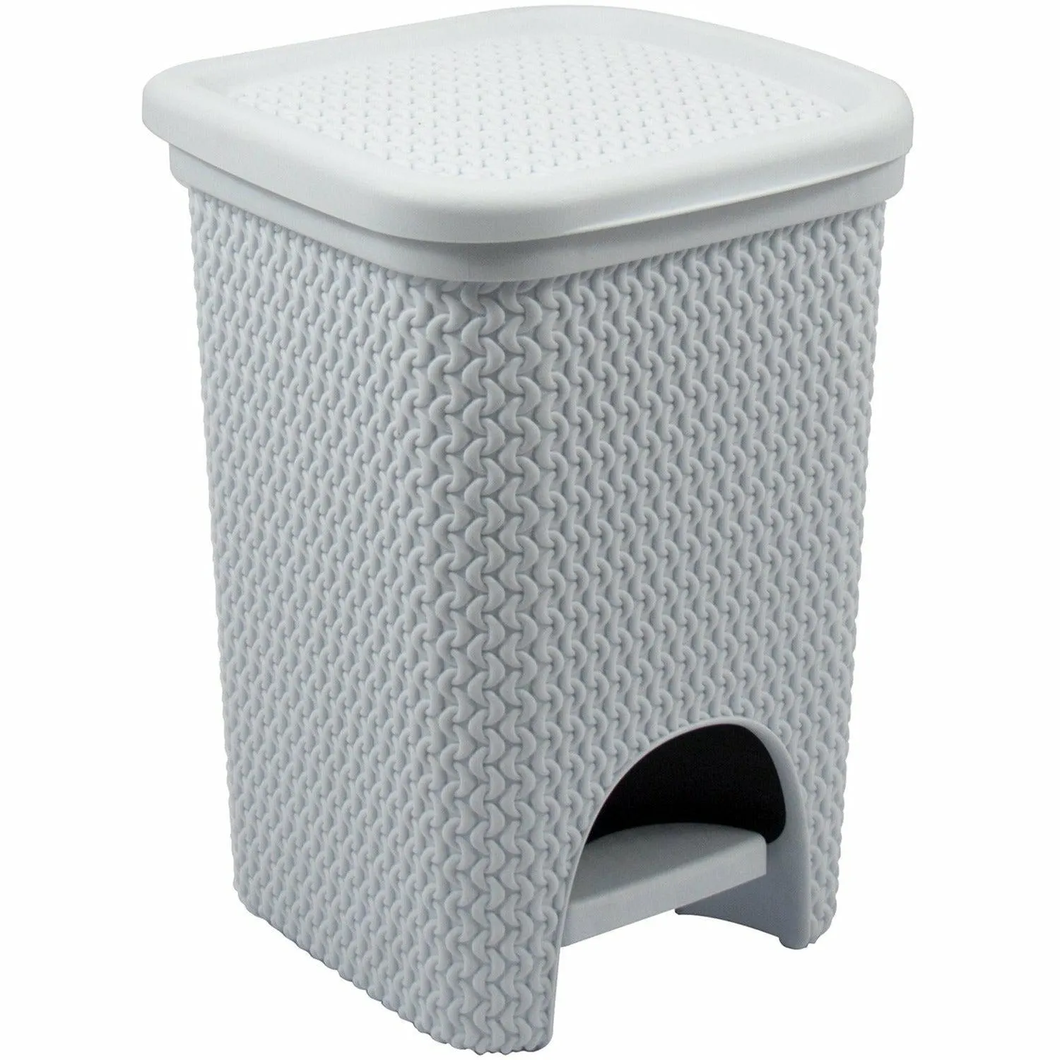 Pattumiera Intreccio 6 litri bianco