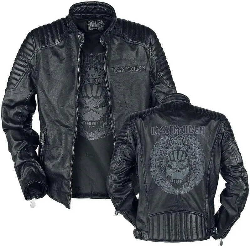 Book Of Souls Skull | Giacca di pelle | nero | Iron Maiden