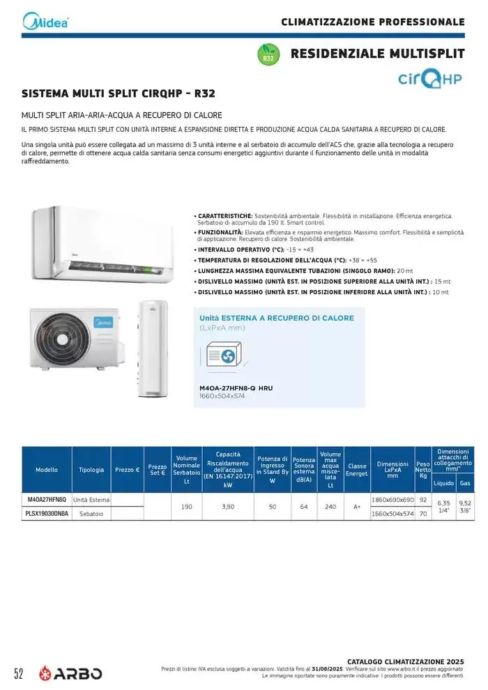 Catalogo Climatizzazione 2025 da 1 gennaio a 31 dicembre di 2025 - Pagina del volantino 52