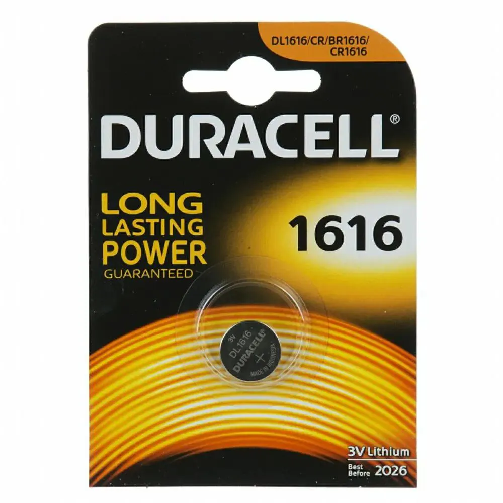 Batteria a bottone 1616 al litio Duracell
