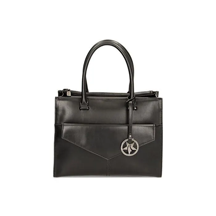 Borsa a mano quadrata nera