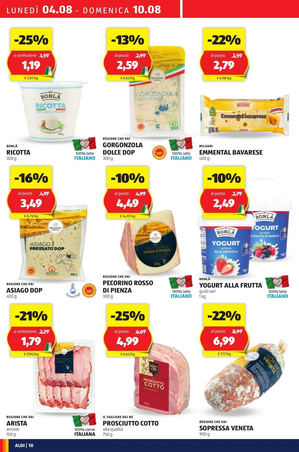 Aldi Volantino attuale da 4 agosto a 10 agosto di 2025 - Pagina del volantino 10