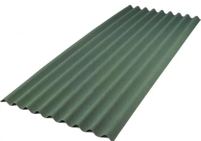 Lastra da copertura ondulato ONDULINE Base in fibrobitume verde L 200 x L 85 cm, Sp 2.6 mm