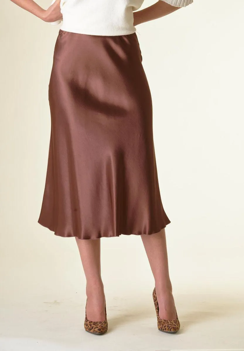 Longuette moro satin svasata