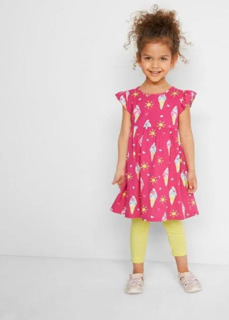 Abito e leggings (set 2 pezzi) in cotone biologico