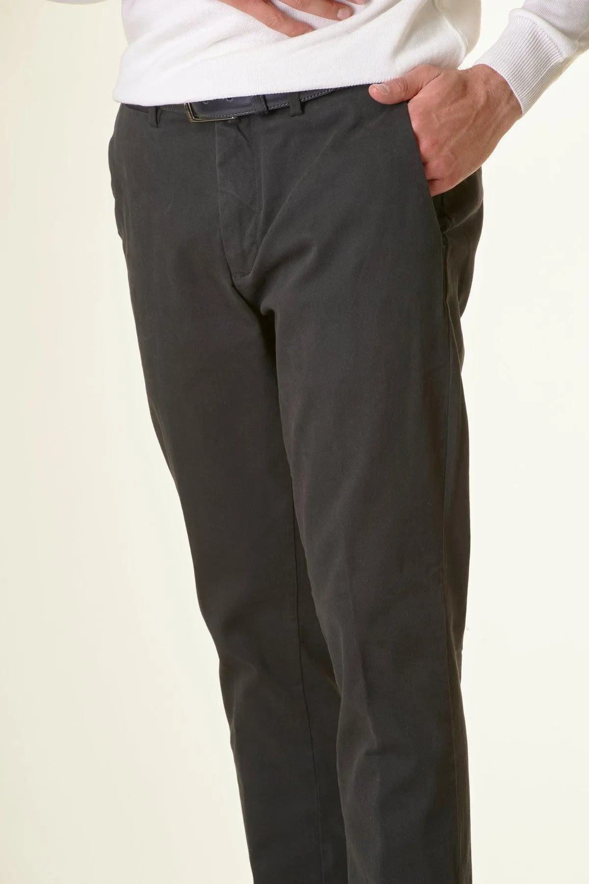 Pantalone antracite twill stretch slim
