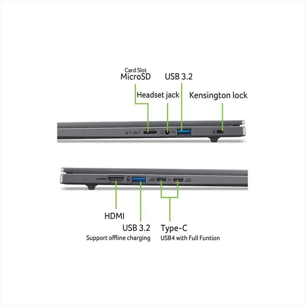 ACER - Notebook ASPIRE 16 AI A16-11M-X8E6-Grigio