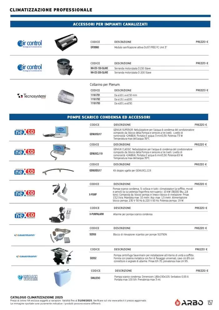 Catalogo Climatizzazione 2025 da 1 gennaio a 31 dicembre di 2025 - Pagina del volantino 147
