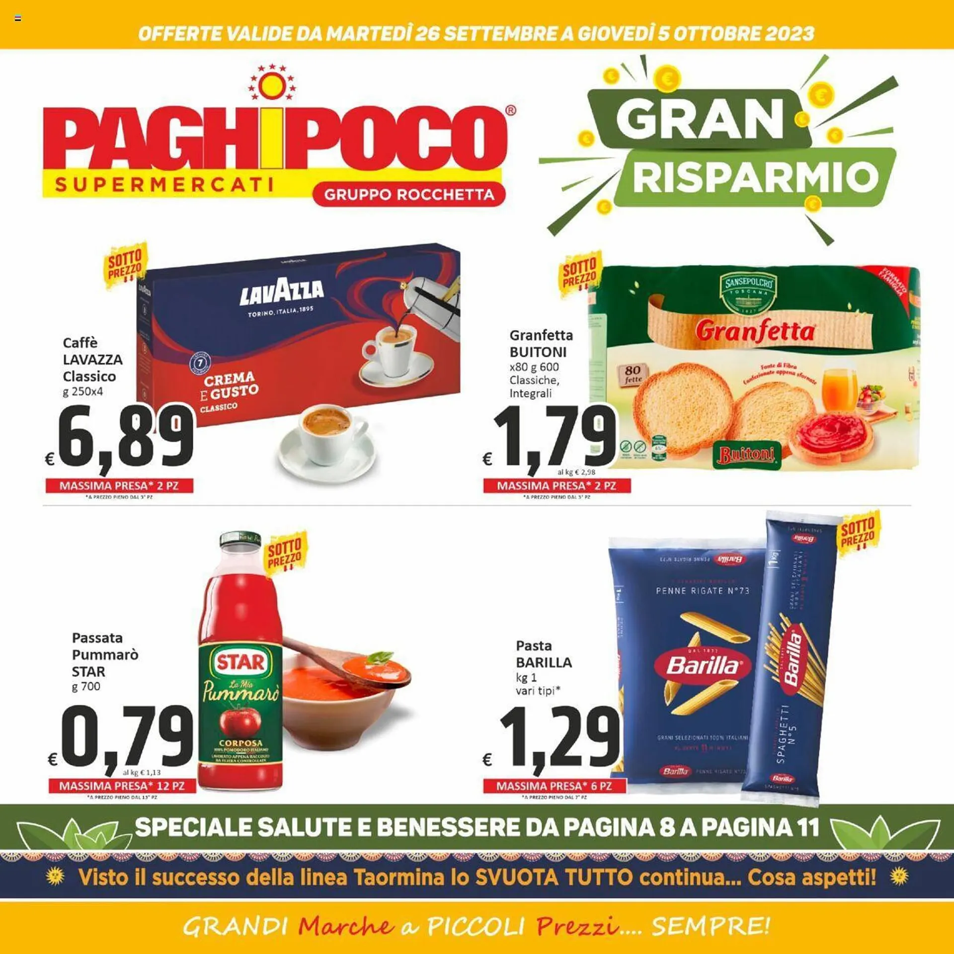 Volantino Paghi Poco da 26 settembre a 5 ottobre di 2023 - Pagina del volantino 1