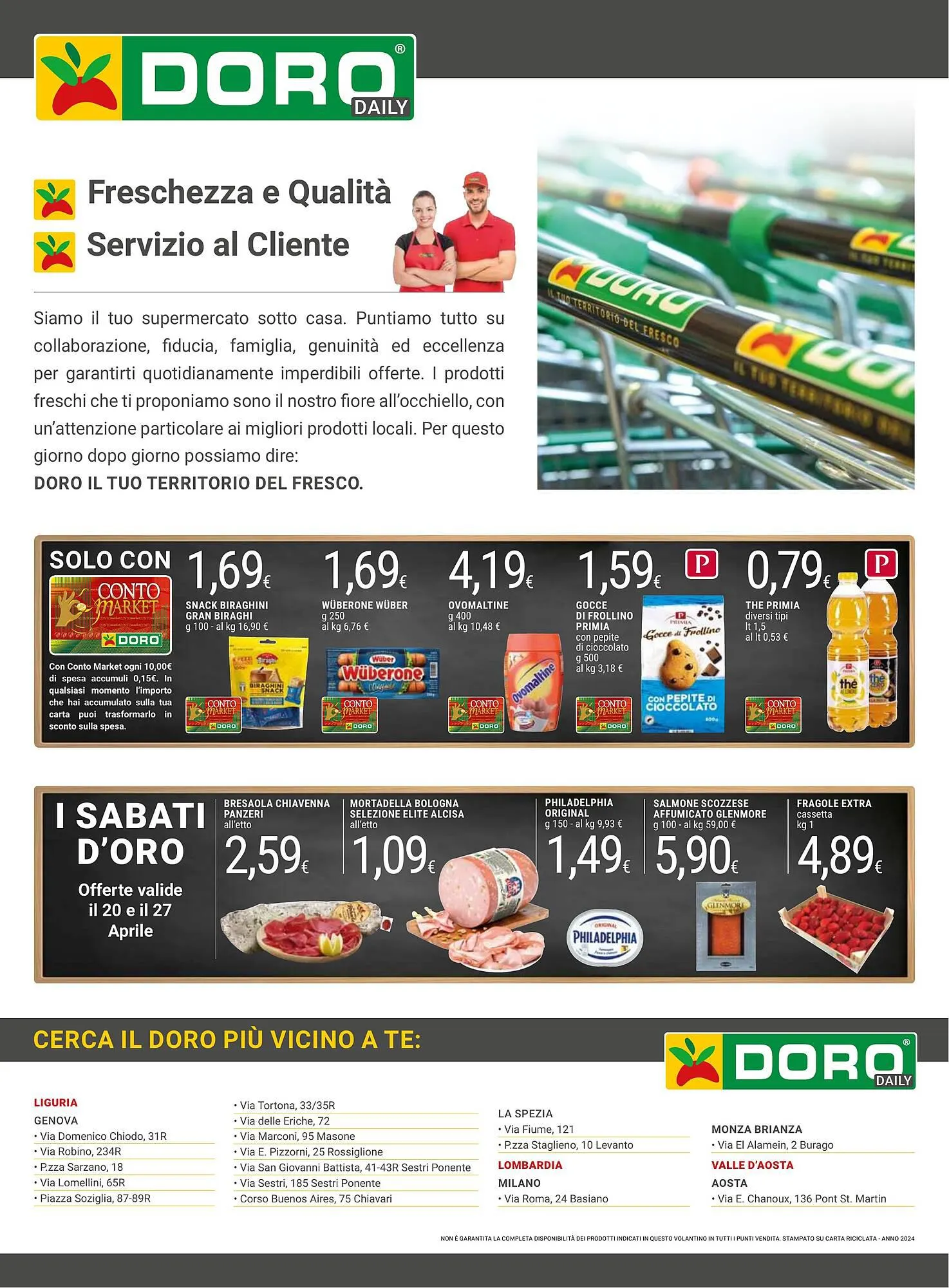 Volantino Doro Supermercati da 16 aprile a 28 aprile di 2024 - Pagina del volantino 8