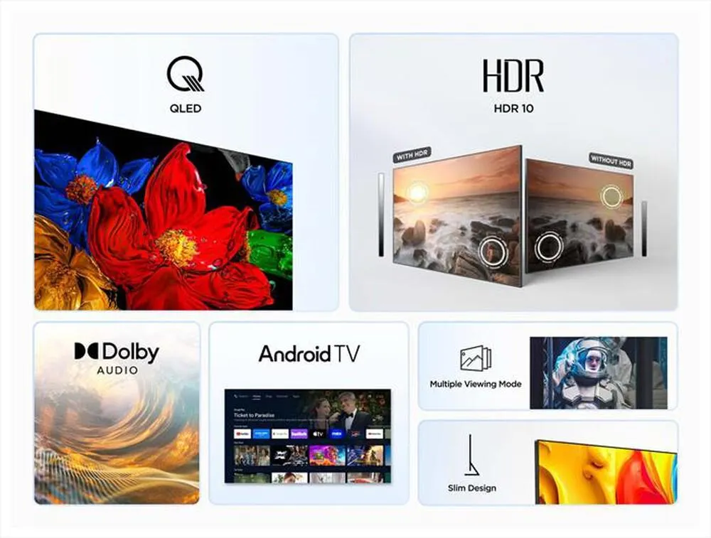 TCL - Smart TV QLED HD READY 32" 32S49K-Nero