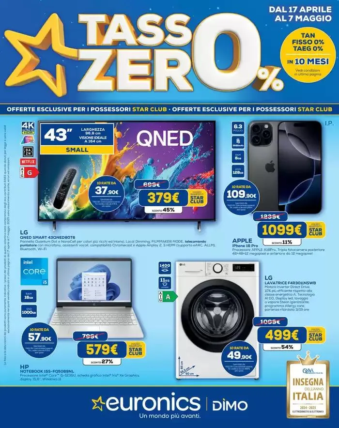 Tasso zero da 18 aprile a 7 maggio di 2025 - Pagina del volantino 1