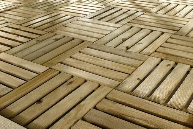 Piastrella in legno Lara naturale L 40 x L 40 cm x Sp. 24 mm