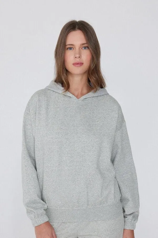 Felpa Pesante Laminata con Cappuccio