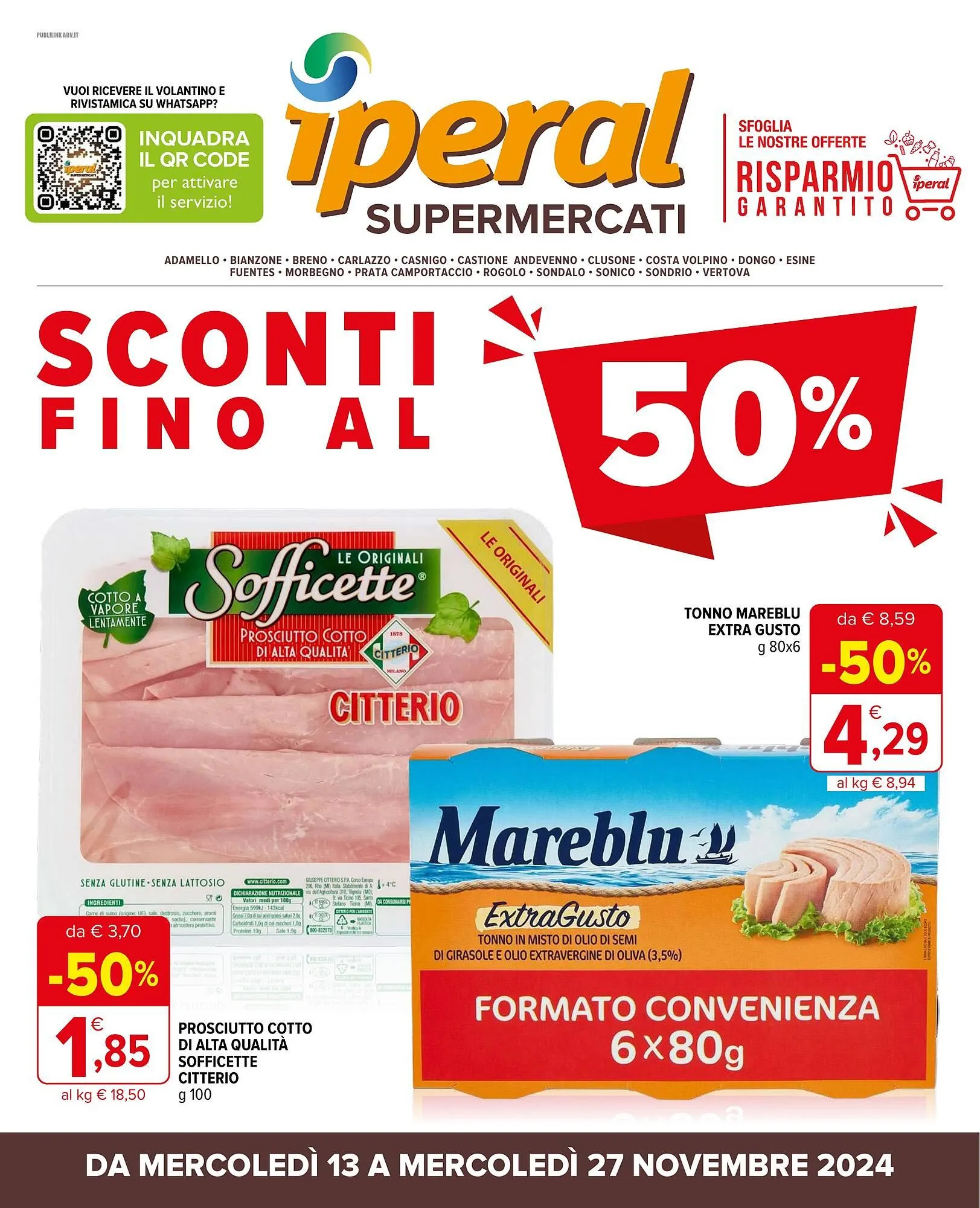 Volantino Iperal da 13 novembre a 27 novembre di 2024 - Pagina del volantino 1