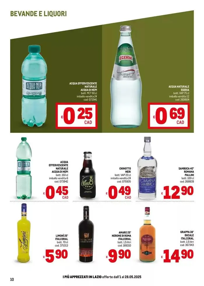 Sapori d'Italia -Lazio da 2 maggio a 28 maggio di 2025 - Pagina del volantino 10