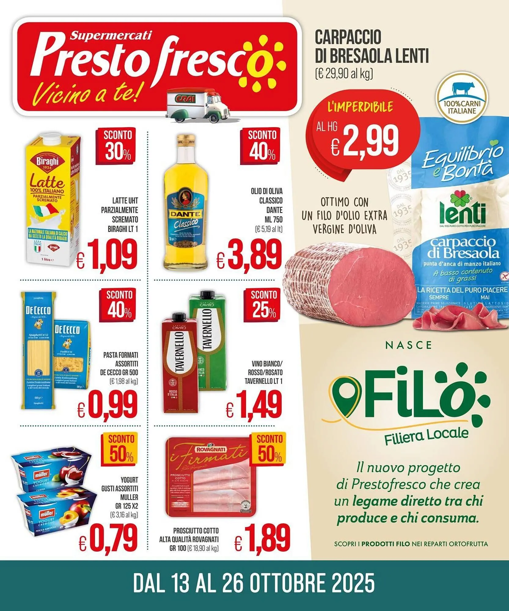 Volantino PrestoFresco da 13 ottobre a 26 ottobre di 2025 - Pagina del volantino 1
