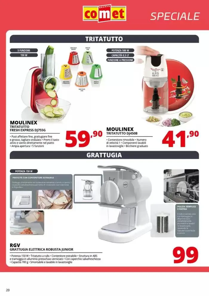 Speciale Piccoli Elettrodomestici da Comet! da 20 marzo a 2 aprile di 2025 - Pagina del volantino 20